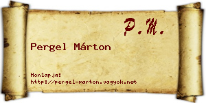 Pergel Márton névjegykártya