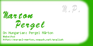 marton pergel business card